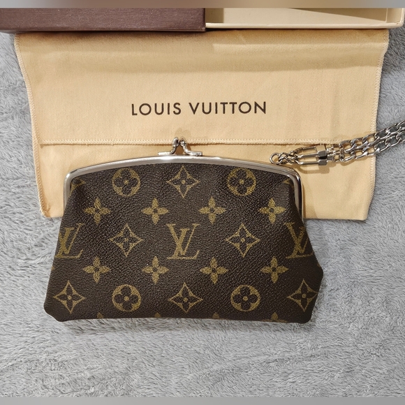 Louis Vuitton Monogram Marais Bucket Kisslock Pouch Clutch Wristlet Vintage - Picture 4 of 16